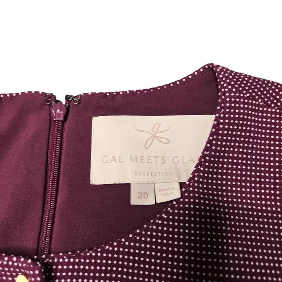 Gal Meets Glam Collection Meg Jacquard Fit & Flare Purple Dress - Picture 7 of 9